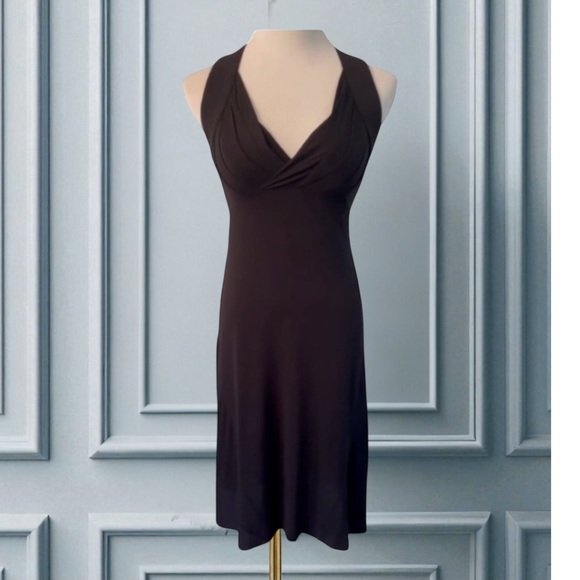 CELINE Little Black SILK Dress Size 38 - Picture 1 of 9